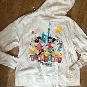 Official Disneyland Minnie and Mickey Embroidered Hoodie Zip Up Jacket